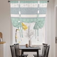 thumbnail image 3 of Farm Fruits Tie Up Curtains for Windows, Adjustable Balloon Window Shades, Watermelon Lemons Peach Green Grey Striped Kitchen Window Treatments Adjustable Roll Up Curtain for Basement/Nursery 52"x45", 3 of 8