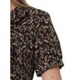 thumbnail image 5 of INSPIRE CHIC Women's Vintage Dress Floral Print Peter Pan Collar Knee Length Casual Dress S Brown, 5 of 6