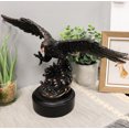 thumbnail image 7 of Wings Of Glory Bald Eagle Swooping Over Water Bronzed Resin Figurine With Base, 7 of 7