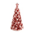thumbnail image 2 of DIY Beaded Christmas Tree Craft Kit, Complete Tabletop Mini Xmas Tree Making Set with Foam , Pearl Beads, Pins & Star Topper, Handmade Holiday Decor for Ornament, Creative DIY Art Project-A, 2 of 5