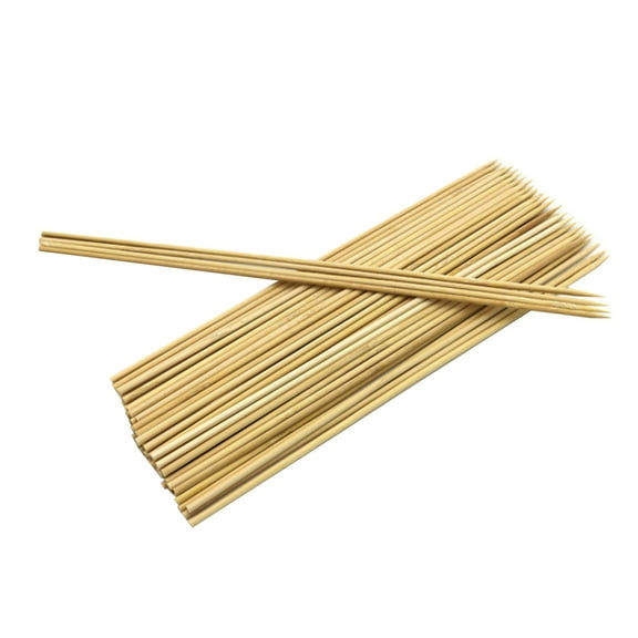 WHAMVOX 2 Packs Disposable Bamboo Sticks Meat Skewer Rod Roasting Sticks Flower Packing Rods for Barbecue Crafts 40cm