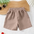 thumbnail image 4 of Atogsazn Kids Boys Summer Shorts Childrens Casual Athletic Elastic Waist Short Pants Drawstring Beach Pants with Pocket 02-Khaki 4-5 Years Fashion, 4 of 6