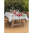 thumbnail image 2 of Outdoor Tablecloth with Umbrella Hole and Zipper, Valentine's Day Rectangle Table Cloth 52x70 Inch Waterproof Tablecloth, Red Striped Love Eucalyptus Grey Wooden Picnic Table Cover for Patio Camping, 2 of 7