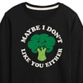 thumbnail image 3 of Instant Message - Broccoli - Maybe I Don't Like You Either - Toddler & Youth Long Sleeve Graphic T-Shirt, 3 of 6