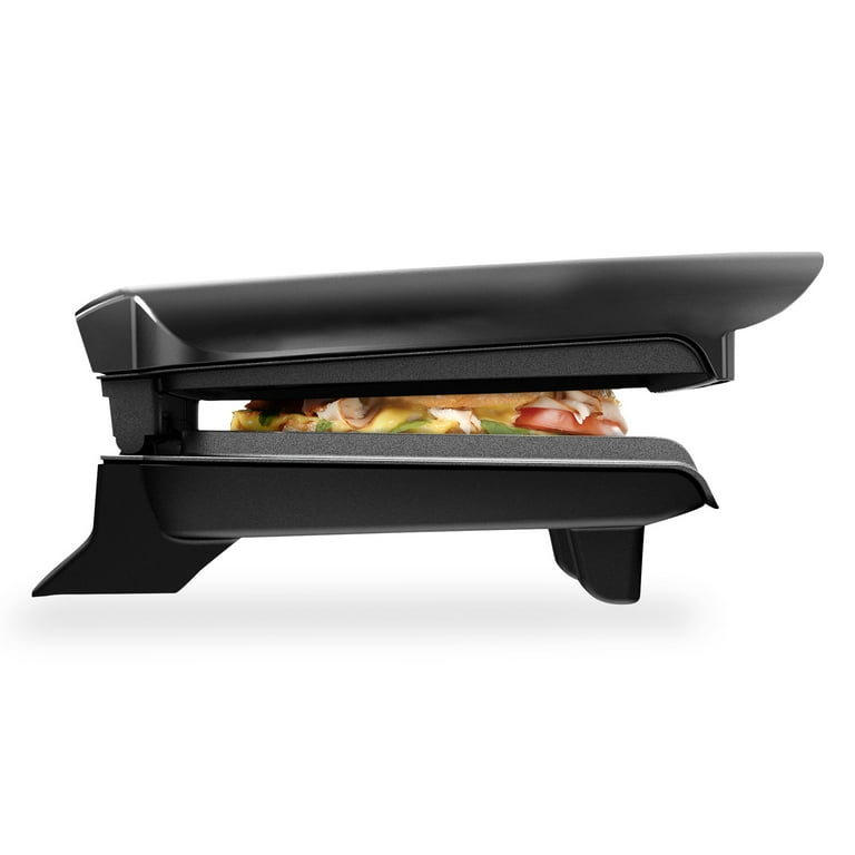5-Serving Classic Plate Electric Indoor Grill and Panini Press - Black