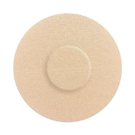 Flexd - Freestyle Waterproof Sensor Covers for Libre 2 & 3 - (25 Pcs) - Libre 3 Sensor Covers - CGM Adhesive Patches - (Round - Tan)