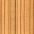 thumbnail image 1 of Ahgly Company Machine Washable Indoor Square Abstract Orange Modern Area Rugs, 5' Square, 1 of 4