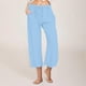 thumbnail image 2 of Pantalones de Cintura Elástica de Pierna Ancha para las Mujeres, Cordón de Lino Casual, Pantalones Recortados para las Mujeres, 2 of 7