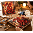 thumbnail image 3 of Mythic Dragon Realms 3D Fabric Poke Art Kit, 3D Fabric Poke Art Kit for Beginners with Pre-Cut Squares, Handmade Art Gifts for Dragon Lovers Desk Wall Home Decor, 3 of 4