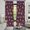 Halloween Purple and Black Striped Pumpkins, variant on Halloween Pumpkin Face Black Pattern Pinch Pleat Semi Sheer Linen Curtains, Pinch Pleat Drapes with Hooks & Rings, Dual Hanging Options Gifts for Family Friends Neighbors,40"x108"