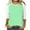 Green, variant on Lndajk Womens Splicing Tops Dressy 3/4 Sleeve Shirts Round Neck Loose Lightweight Pullover T-Shirts Trendy Casual Basic Tunic Blouses Patchwork Tshirts Green S