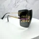 thumbnail image 3 of New MIU MIU Sunglasses Gold Rimless Wrap Square Oversized MIU MIU Logo Italy, 3 of 6