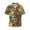 Robot And Monsters, variant on Red and Brown Squares Print Men's Wrinkle Free Untucked Cuban Shirt Business Casual Button Down Shirts Short Sleeve Shirt