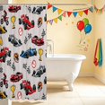 thumbnail image 3 of Erosebridal Race Car Shower Curtain 72Wx78L, Trophy Bath Curtain, Dark Blue, 3 of 5