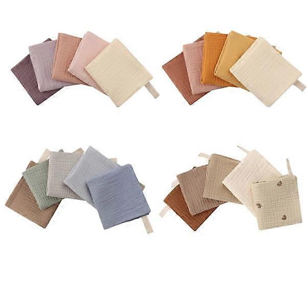 5PCS soft absorbent gauze cotton baby towels wipe face cloths towel face handkerchief baby bathing feeding washcloth