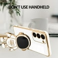 thumbnail image 3 of for Samsung Galaxy S23 5G Case Astronaut Plating Electroplate Luxury Elegant Case Camera Protector Kickstand Shockproof Protective Corner Back Cover Galaxy S23 5G Case -White, 3 of 10