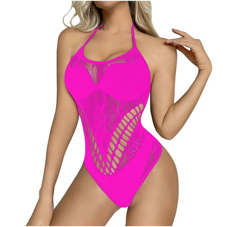 Womens Panties Sexy Plus Size Ladies Strap Lace Crochet Cutout Teddy Lingerie Embroidery Underwear Lingerie Teddy Babydoll Bodysuit