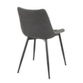 thumbnail image 4 of Durango Industrial Dining Chair in Black with Vintage Grey Faux Leather by LumiSource - Set of 2, 4 of 7