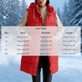 thumbnail image 3 of Hueook Puffer Vest for Women Hooded Sleeveless Zip Up Long Length Casual Winter Vest Coat with Pockets Red XL, 3 of 8