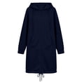thumbnail image 4 of Women's Loose Fit Fleece Lined Winter Hooded Full Zip Long Sleeve Jacket Coat Casual Warm Outwear | CSEONE,Navy S, 4 of 8