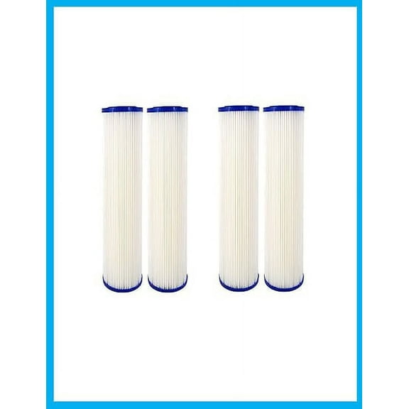 Compatible to Watts Pack of 4 Filter (WPC0.35-975) 9.75"X2.75" 0.35 Micron Pleated Sediment Filters