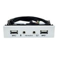 thumbnail image 4 of lionlar 3.5inch 9Pin to USB 2.0 Hub Splitter Front Panel for Desktops Mic Interface with Argent, 4 of 7