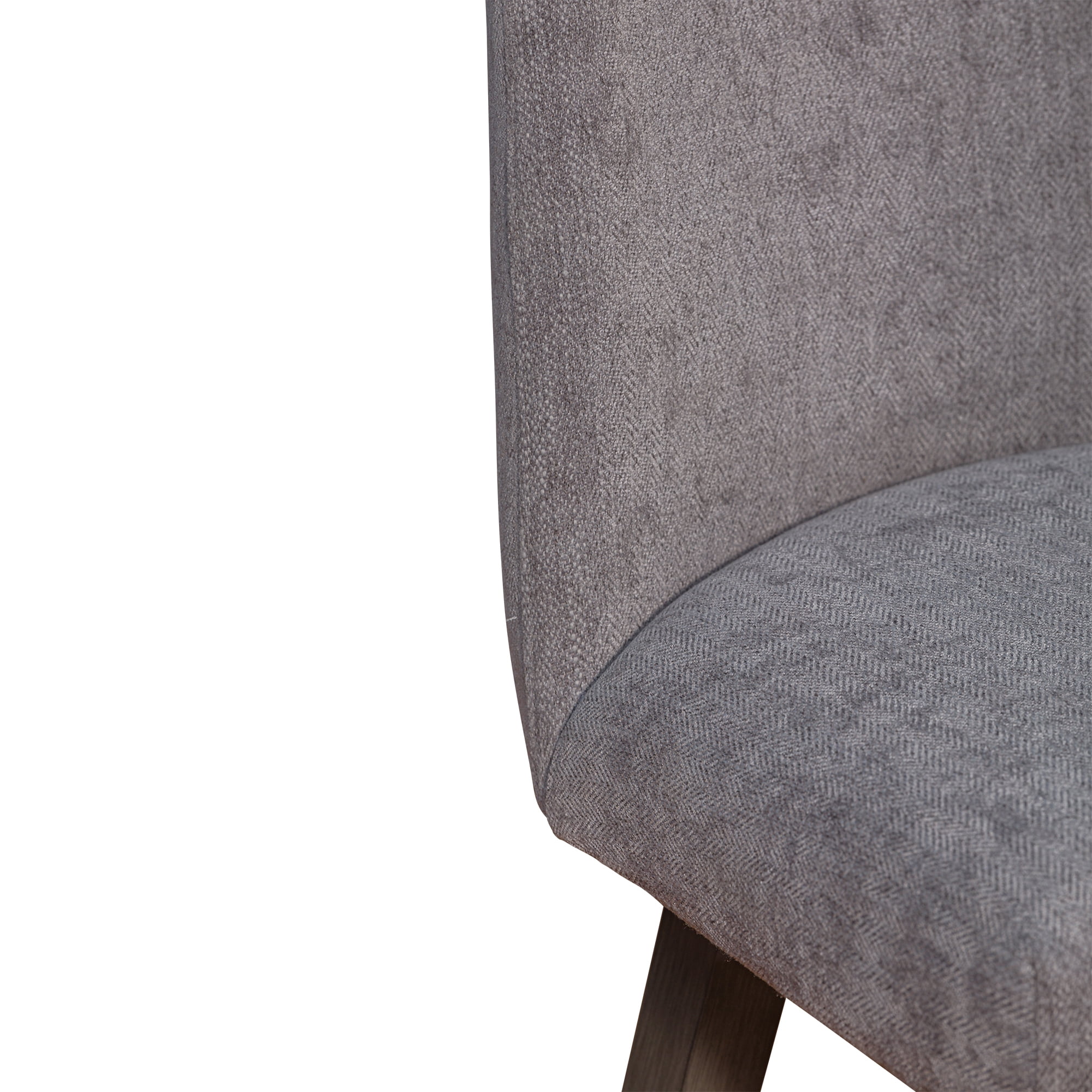 Amelia Swivel Bar Stool in Gray Oak Wood Finish with Mocha Fabric - Set of 3
