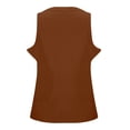 thumbnail image 5 of Women's Ribbed Sleeveless Tank Top, Racerback Thick Strap Casual Camisole, Solid Color Basic Cami for Women, Summer Layering Tops, Everyday Basic Casual Tops for Women Brown XL, 5 of 5
