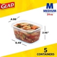thumbnail image 4 of Glad Food Storage Containers - Soup and Salad Container - 24 Ounce - 5 Containers, 4 of 5