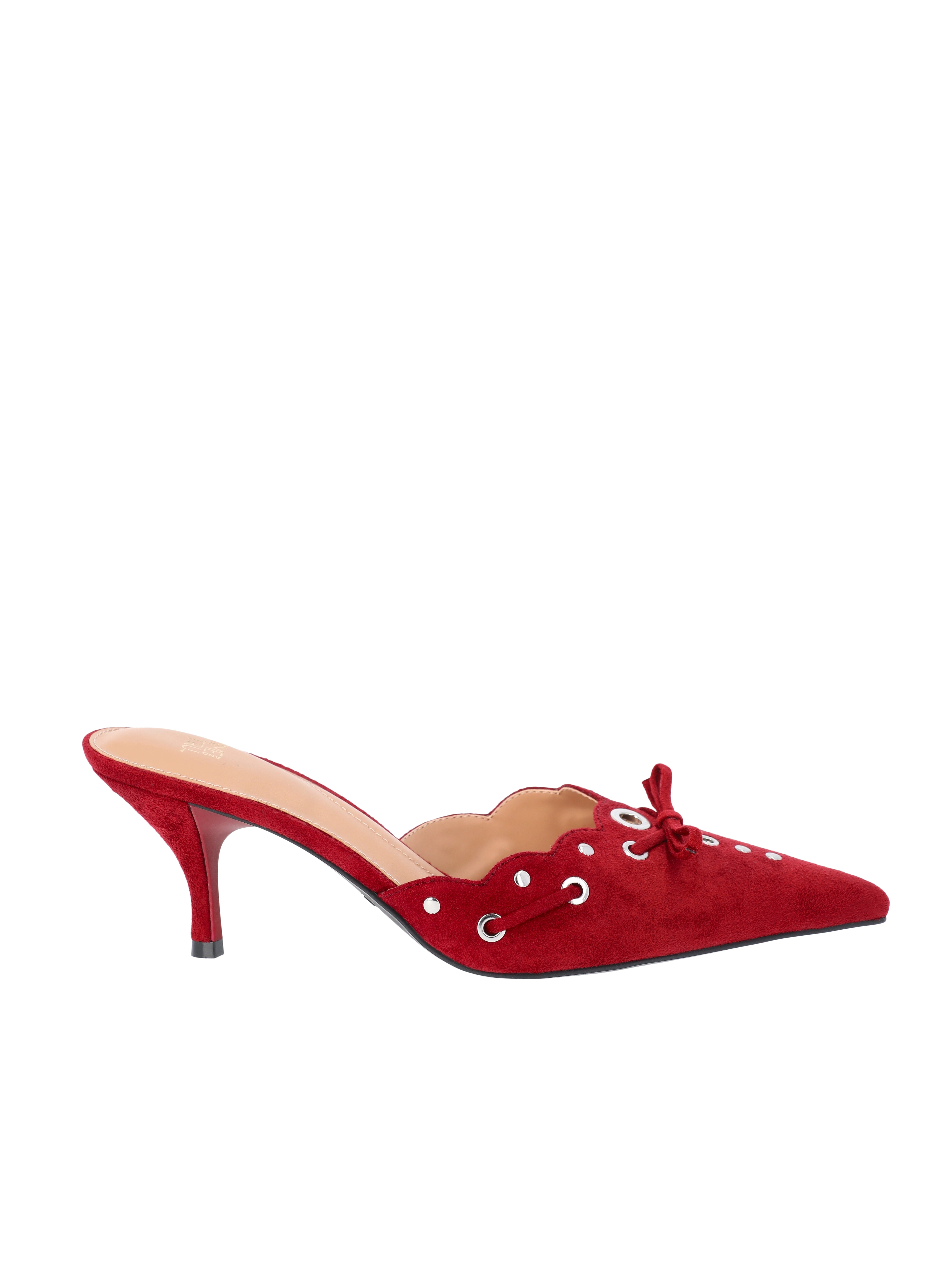 Time and Tru Women's Studded Kitten Heel Mules