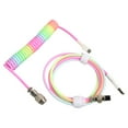 thumbnail image 2 of Cable de teclado para juegos, tipo C de nailon a USB, Cable de teclado mecánico de doble manga, 9,8 pies, colorido, 2 of 5