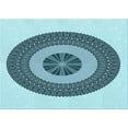 thumbnail image 1 of Ahgly Company Indoor Rectangle Patterned Deep-Sea Green Area Rugs, 8' x 10', 1 of 6