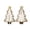 White, variant on 3D Wooden Christmas Tree Tabletop Decor, Rustic Solid Wood Interlocking Ornament for Mantel Shelf Desk Centerpiece Farmhouse Holiday Display, 2Pack
