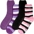 thumbnail image 2 of Super Soft Warm Microfiber Cozy Fuzzy Comfy Home Socks - Assortment V - 4 Pair Value Pack, 2 of 8