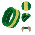 thumbnail image 3 of Unique Bargains 1 Set Soft Headband with Wristband Sweat Headband for Sport Green Yellow, 3 of 6