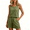 Z1-Army Green, variant on Women Two Piece Sets Sleeveless Cutout Tank Tops and Shorts Workout Outfits Summer Comfy Soft Lounge Clothes