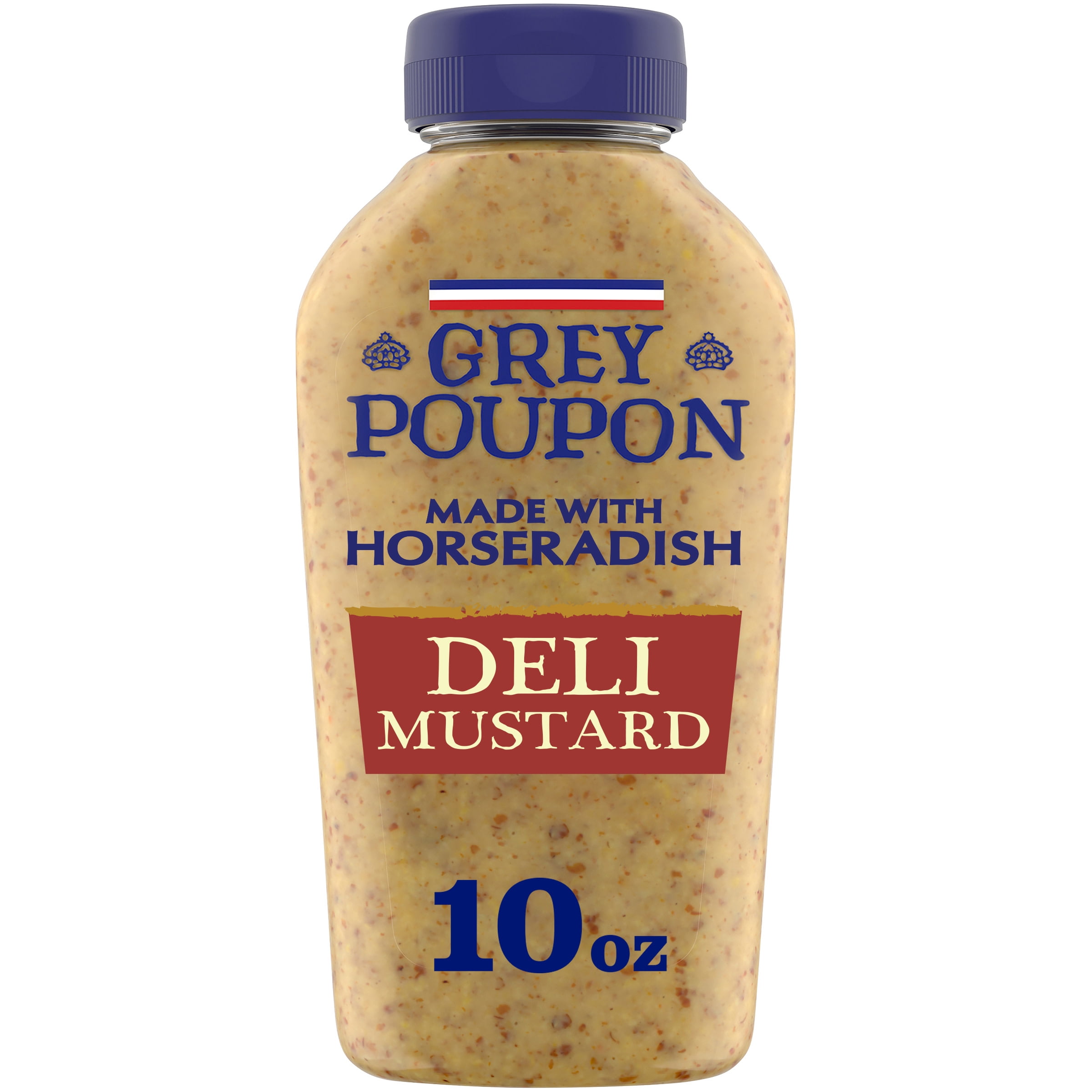 Grey Poupon Deli Dijon Mustard with Horseradish, 10 oz. Bottle