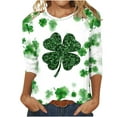 thumbnail image 2 of xixinqiwan St. Patricks Day Shirts for Women Plus Size,Womens Love Lucky Clover Saint Patricks Day Cute Irish St Patty Shamrock T Shirt, 2 of 6