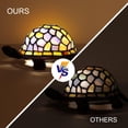 thumbnail image 5 of MoveCatcher Stained Glass Turtle Table Lamp with LED Night Light, E12 Base 2700K Warm White Bulb for Home Decor Bedroom Living Room, 5 of 6