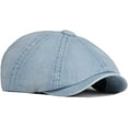 thumbnail image 3 of CoCopeaunts Octagonal Newsboy Cap Berets Men Women Flat Cap Hat Washed Cotton Denim Beret Cap Vintage Artist Painter Beret Hat, 3 of 7