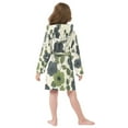 thumbnail image 7 of FORMRS Niños Bathrobe Unisex Hooded Robe Soft Plush Pajamas Sleepwear, Size 10-12T, Navy Flower, 7 of 7