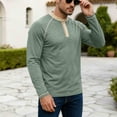 thumbnail image 5 of Akiihool Mens Shirt Graphic Men's Stretch Soft Long Sleeve Crewneck T Shirt Fashion Casual Tee forMen Green,XL, 5 of 6