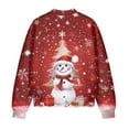 thumbnail image 5 of COEQINE Women's Short Bomber Jacket Lightweight Trendy Motorcycle Jackets Zip Up Cropped Moto Biker Coats with Pockets, 2025 Varsity Shacket Coats, X-Large, Cute Snowman Christmas Tree Red, 5 of 7