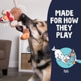 thumbnail image 5 of goDog Checkers Skinny Rooster Squeaky Plush Dog Toy, Chew Guard Technology - Brown, Large, 5 of 9