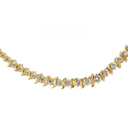 Ladies 2.61 Carat Diamond 14K Yellow Gold Necklace