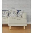 thumbnail image 4 of 16" X 16" Off White And Blue Broadcloth Floral Throw Pillow, 4 of 5