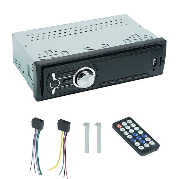 Reproductor Estéreo Radio FM 12V 2X10W/4x16W Entrada AUX Compatible Con Dientes LED Azul Cgtredaw