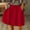 Red, variant on Pitauce Linen Shorts for Women Summer Drawstring Elastic Waist Plus Size Beach Pants with Pockets Cotton Loose Wide Leg Shorts on Clearance