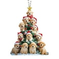 thumbnail image 2 of Christmas Golden Retriever With Hat Tree Ornament, Cute Dog Themed Holiday Decor For Pet Lovers And Festive Xmas Tree Decoration, 2 of 9