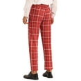 thumbnail image 3 of Lars Amadeus Plaid Dress Pants for Men's Business Slim Fit Flat Front Checked Trousers, 3 of 4